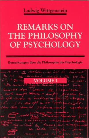 Remarks on the Philosophy of Psychology 1