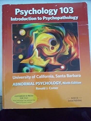 Psychology 103 University of California, Santa Barbara