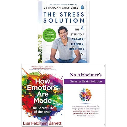 The Stress Solution / How Emotions Are Made The Secret Life of the Brain / No Alzheimer's Smarter Brain Keto Solution 3 Books Collection Set