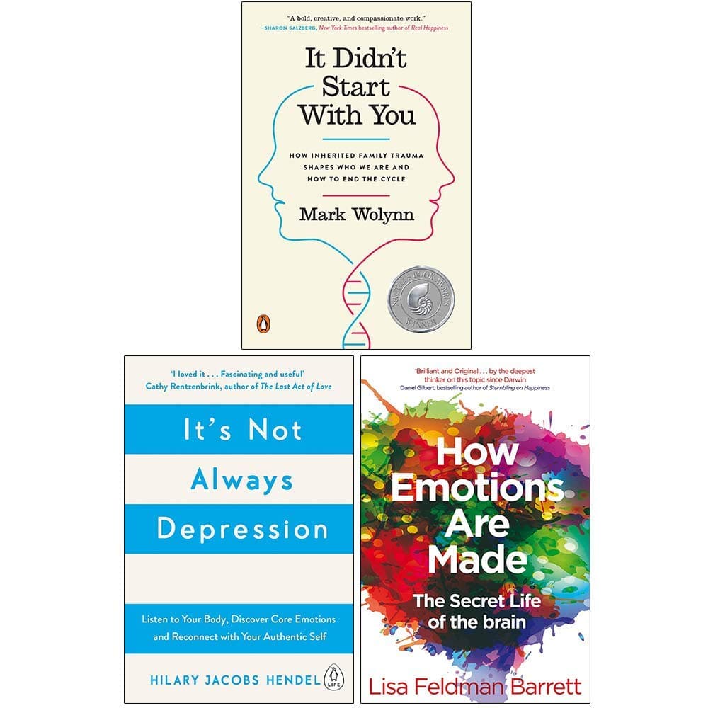 It Didn't Start With You, It's Not Always Depression, How Emotions Are Made The Secret Life Of The Brain 3 Books Collection Set