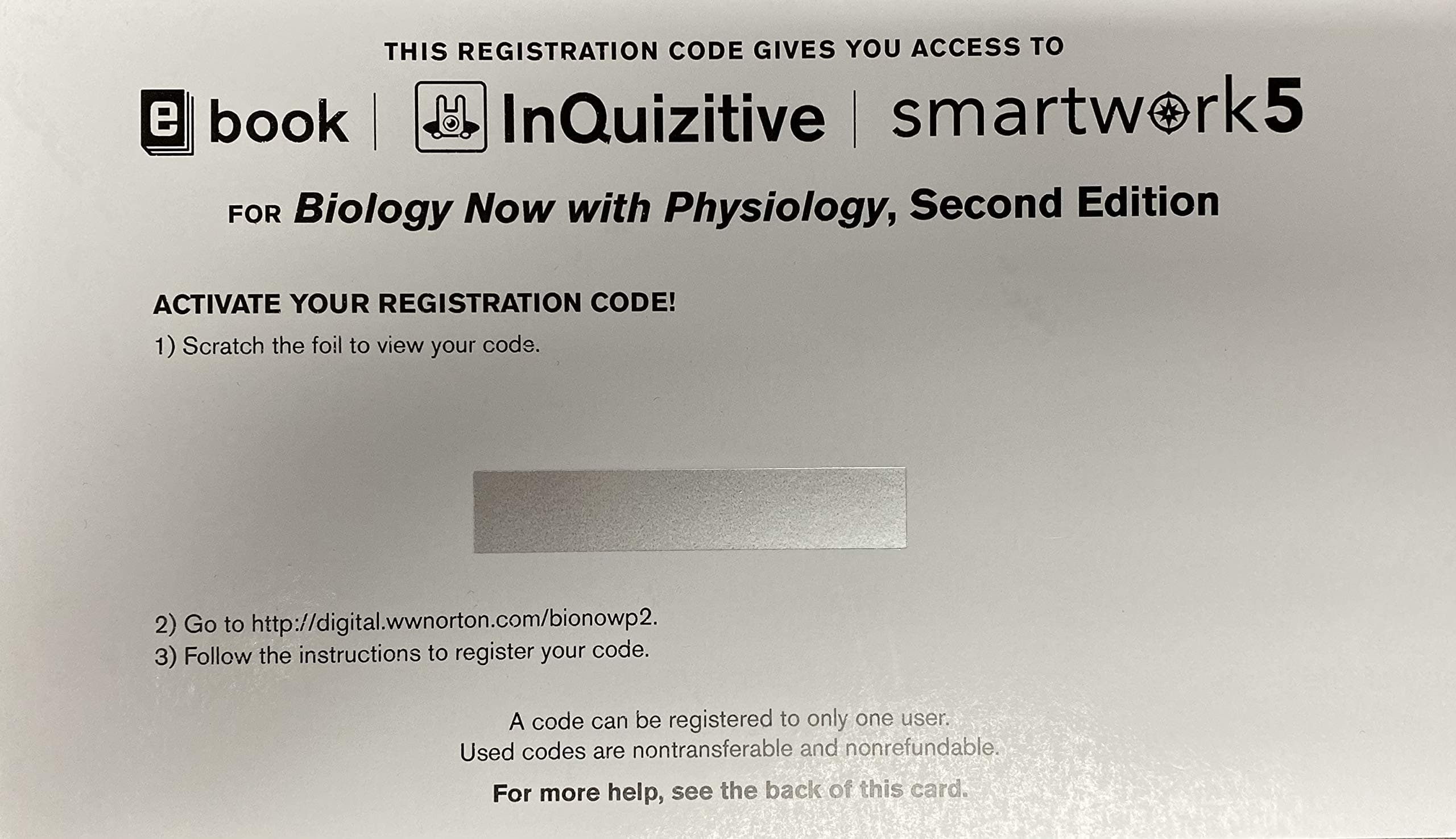 Inquizitive Access for Biology Now with Physiology, Second Edition