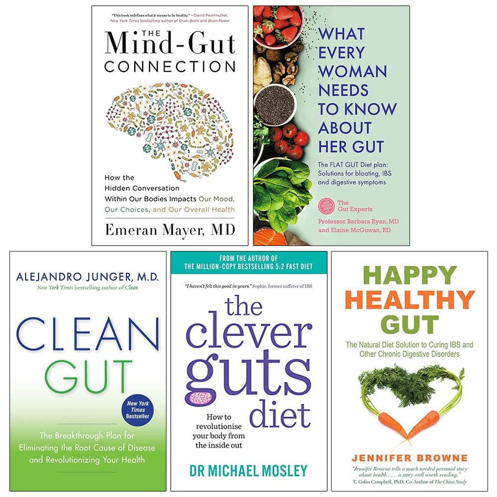 The Mind-Gut Connection, What Every Woman Needs to Know About Her Gut, Clean Gut, The Clever Guts Diet, Happy Healthy Gut 5 Books Collection Set