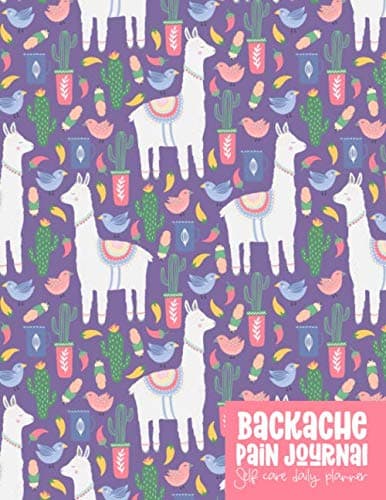 Backache Pain Journal: Self Care Daily Planner - Llama