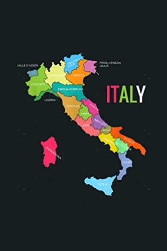 Italy Boots Country Map Regions/ Italia Mappa Stilvali