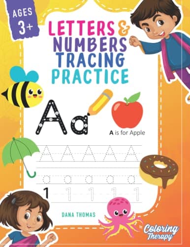 Letters & Numbers Tracing Practice - Handwriting Preschool/Primary School Practice for 3+ Ages: Easy and Funny Way for Your Child to Learn the Letters & Numbers for Preschool and Kindergarten/Toddlers