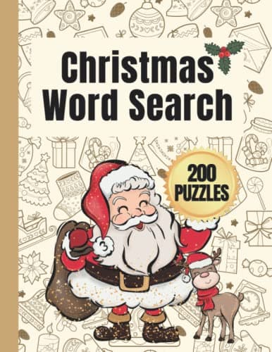Christmas Word Search For Adults: Word Search Puzzles with Solutions | 200 Puzzles | Holiday Word Search Books
