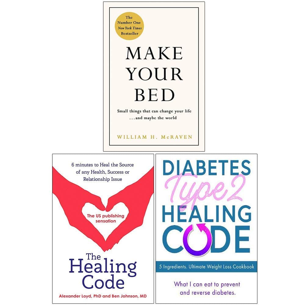 Make Your Bed [Hardcover], The Healing Code, Diabetes Type 2 Healing Code 3 Books Collection Set