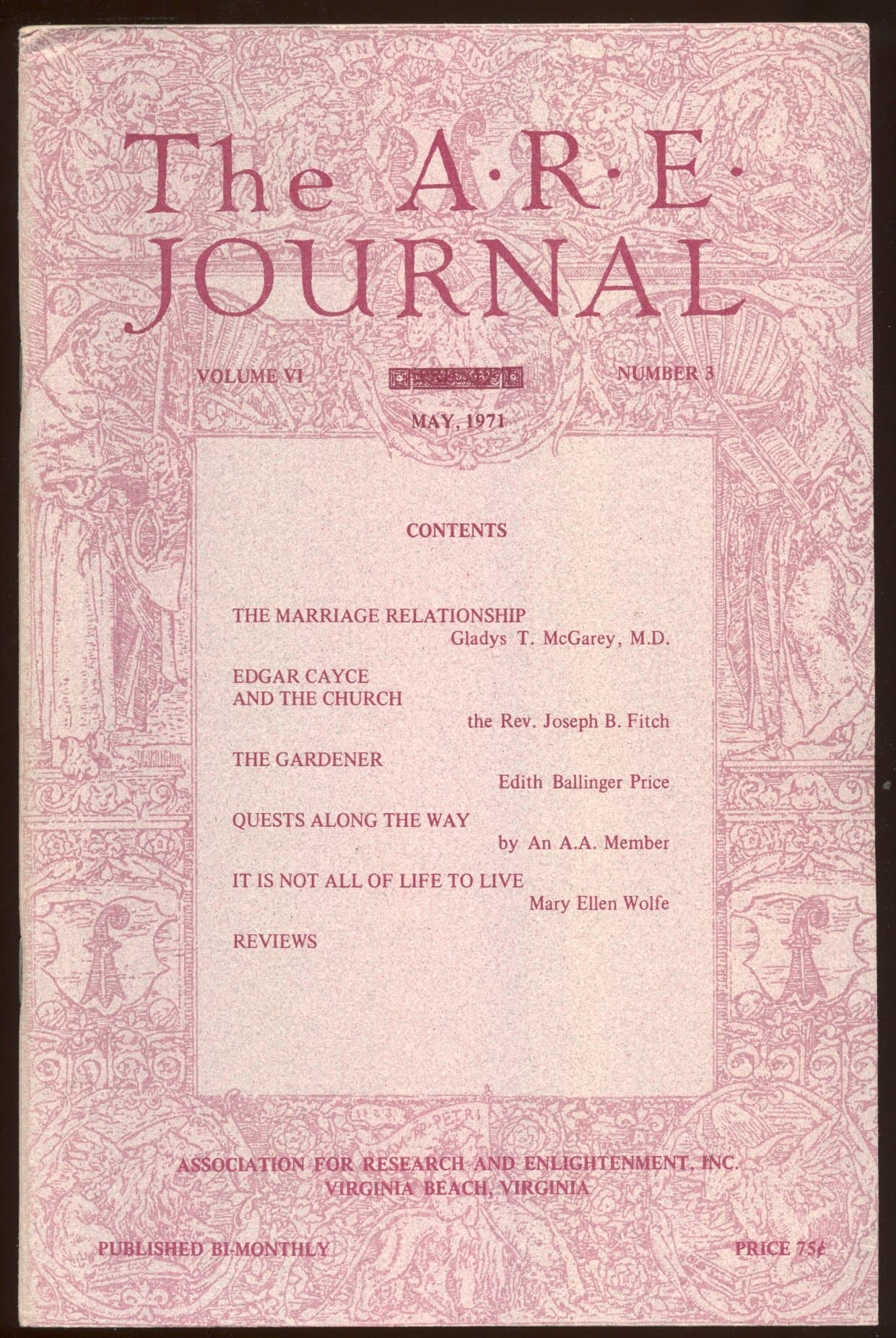 The A.R.E. Journal - Volume 6 Number 3, May, 1971