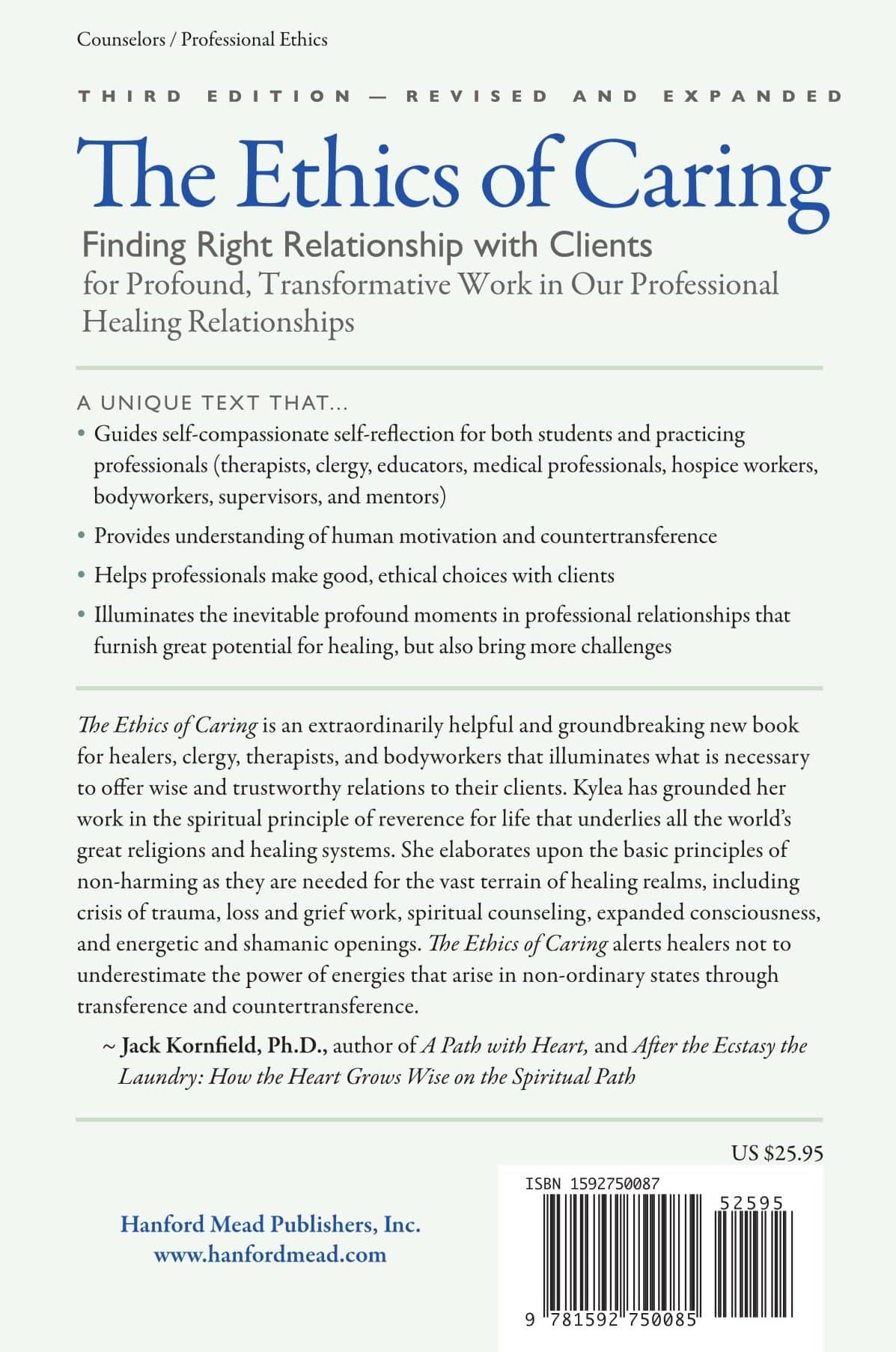 The Ethics of Caring: Finding Right Relationship with Clients for Profound, Transformative Work in Professional Healing Relationships