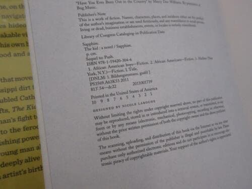 Rare Sapphire THE KID 2011 The Penguin Press, NY First Edition/Printing HC/DJ [Hardcover] Sapphire