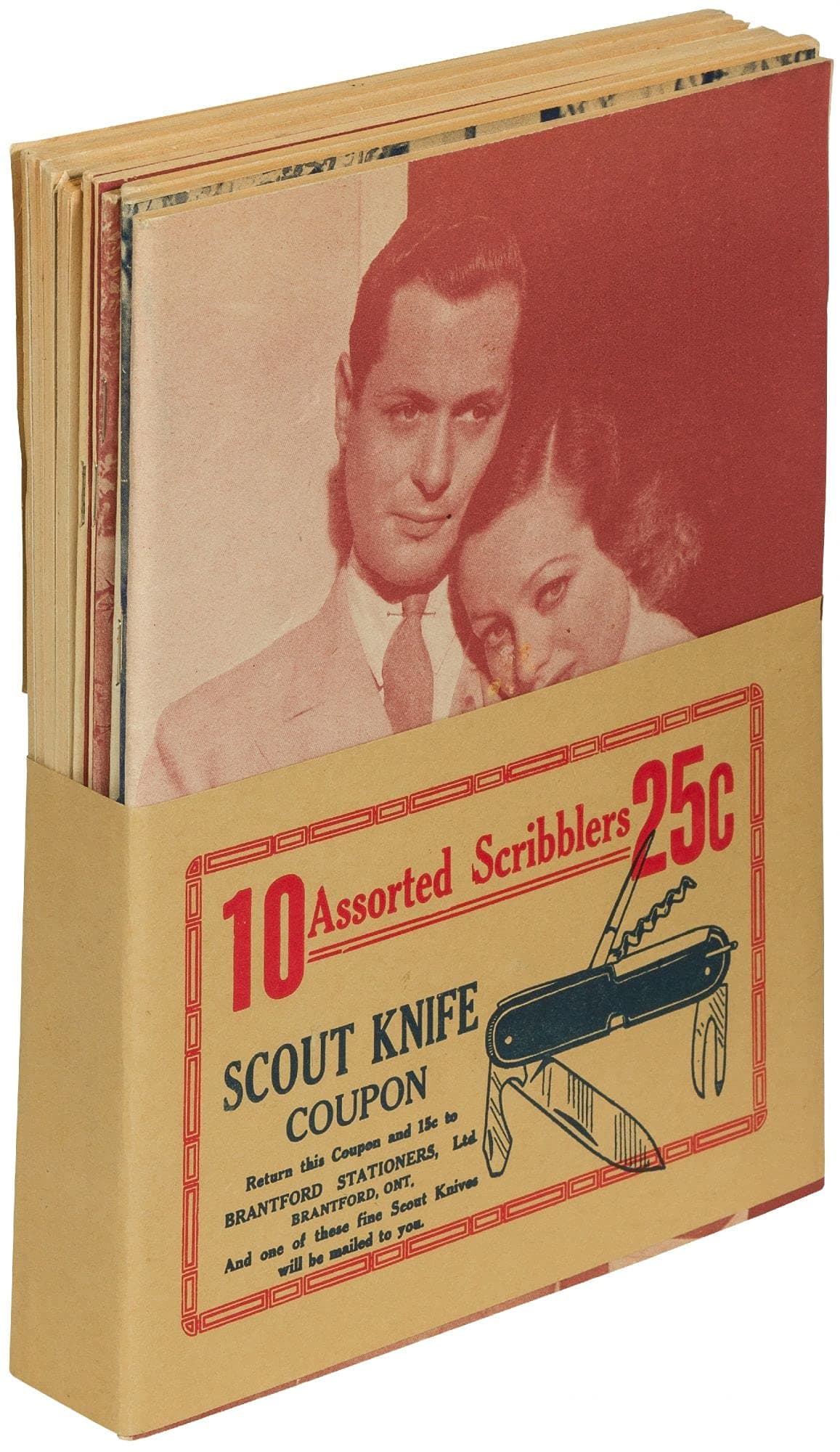 [Notebooks]: 10 Assorted Scribblers 25c