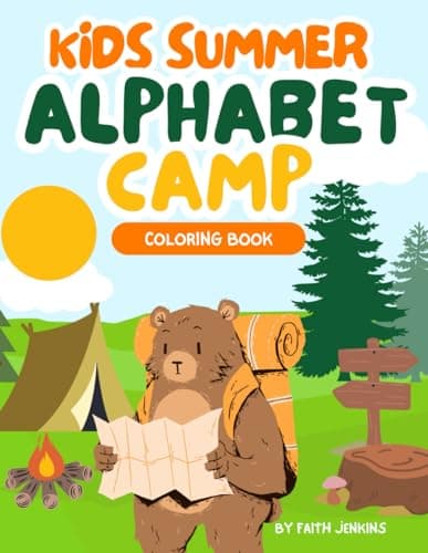 Kids Summer Alphabet Camp: Coloring Book