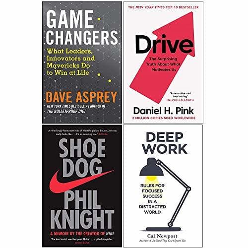 Game Changers, Eat That Frog, Getting Things Done, Deep Work 4 Books Collection Set