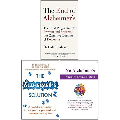 The End of Alzheimers, The Alzheimers Solution, No Alzheimers Smarter Brain Keto Solution 3 Books Collection Set