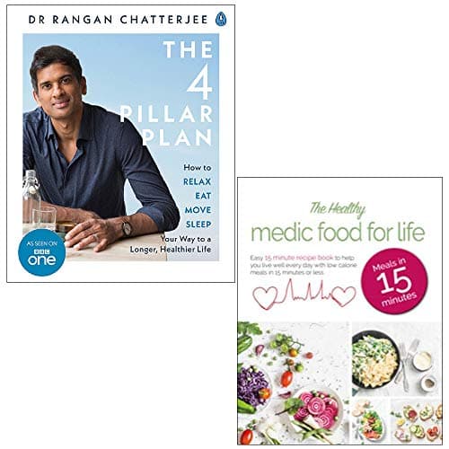 The 4 Pillar Plan / The Healthy Medic Food for Life Meals in 15 minutes 2 Books Collection Set
