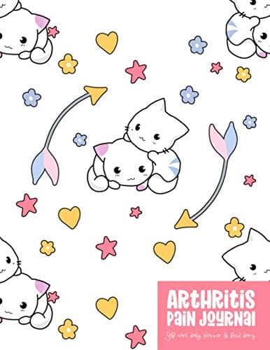 Arthritis Pain Journal: Self Care Daily Planner and Food Diary - Cats
