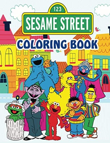 Sesame Street Coloring Book: A Fun Coloring Gift Book with Cartoon Characters for Kids