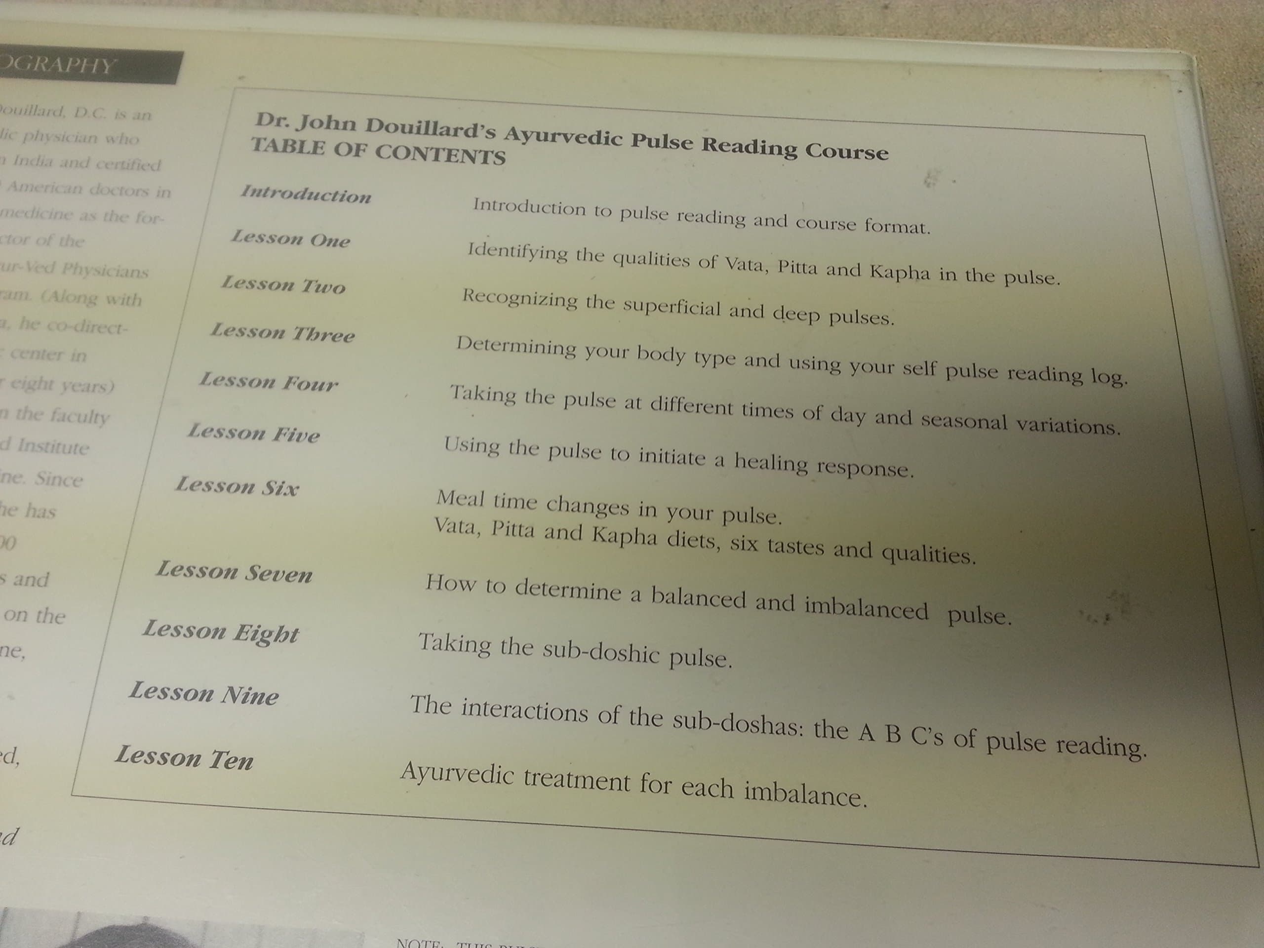 John Douillard's Ayurvedic Pulse Reading Audio Course